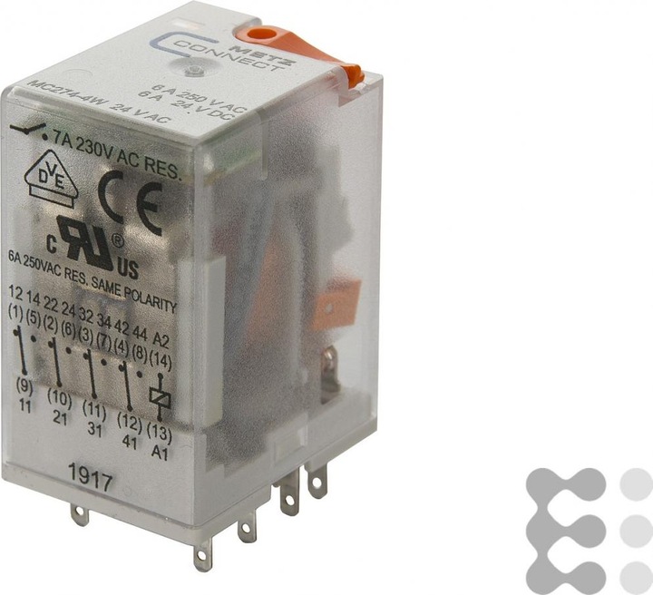 Actual product image Metz Connect NETCOM Industrial relay 4W,24VAC,7A 110017-10.14.07