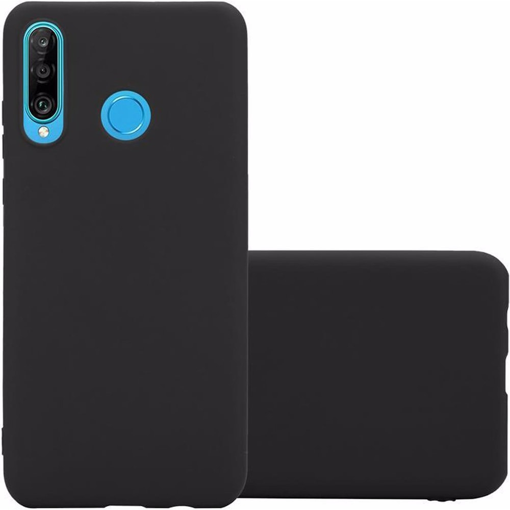 Cadorabo TPU Candy Cover (Huawei P30 Lite), Smartphone Hülle, Schwarz