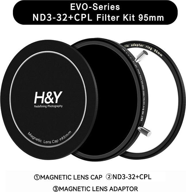Produktbild H&Y HD EVO ND3-32 Filter Kit 95mm (95 mm, ND- / Graufilter)