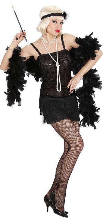 Produktbild Widmann Charleston Kleid mit Stirnband und Feder Schwarz (L)