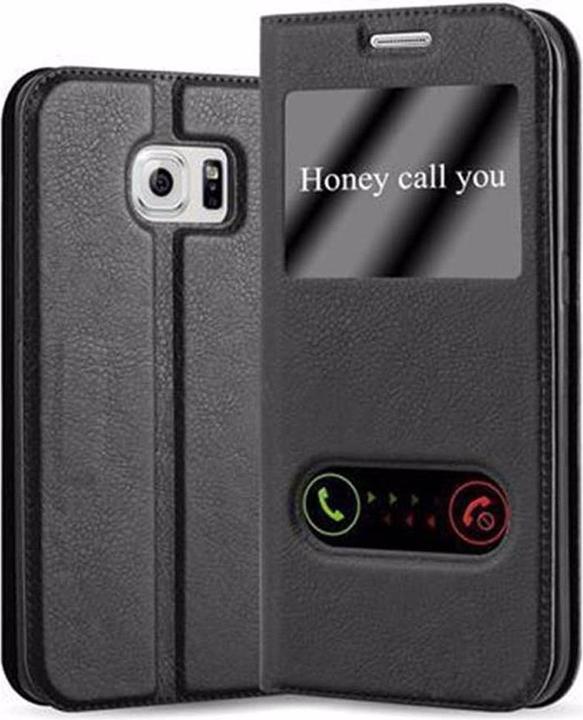 Actual product image Cadorabo Book with View double window cover (Samsung Galaxy S6 Edge)