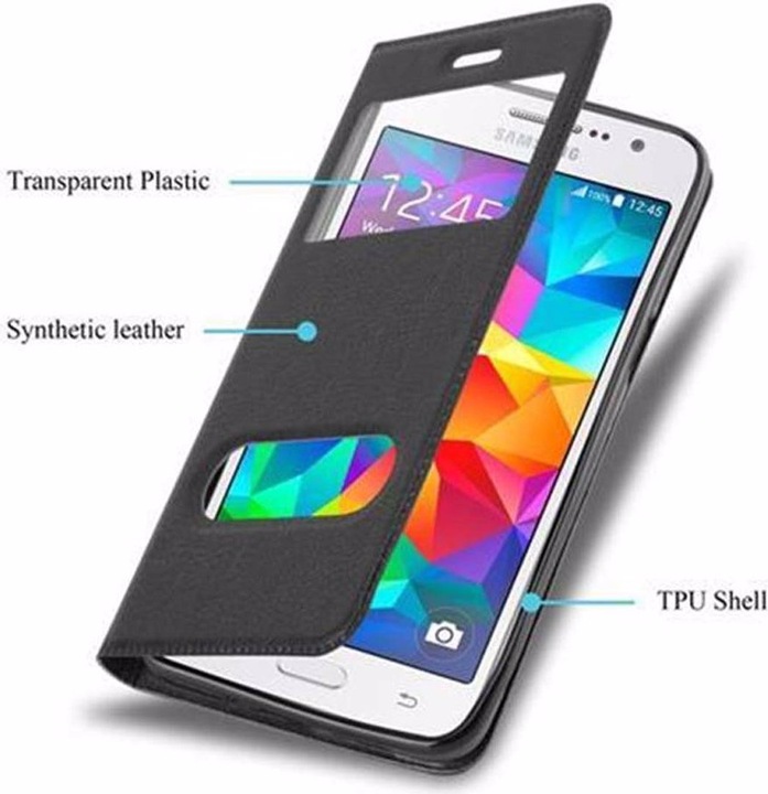 Produktbild Cadorabo Book mit View Doppelfenster Cover (Samsung Galaxy Grand Prime)