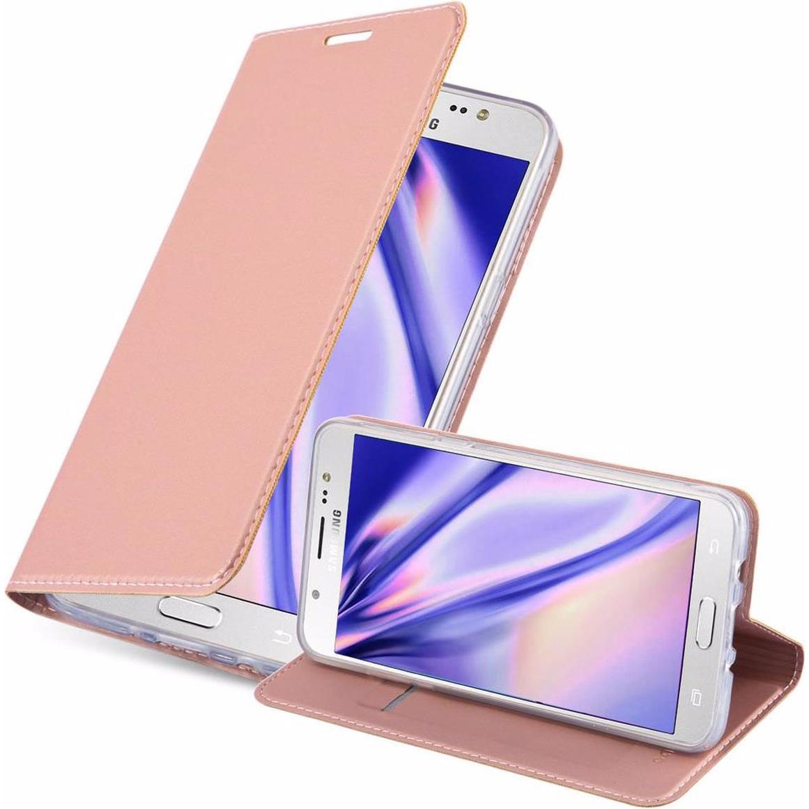 Cadorabo Book Classy Style Cover (Samsung Galaxy J5 (2016)), Smartphone Hülle, Rosa