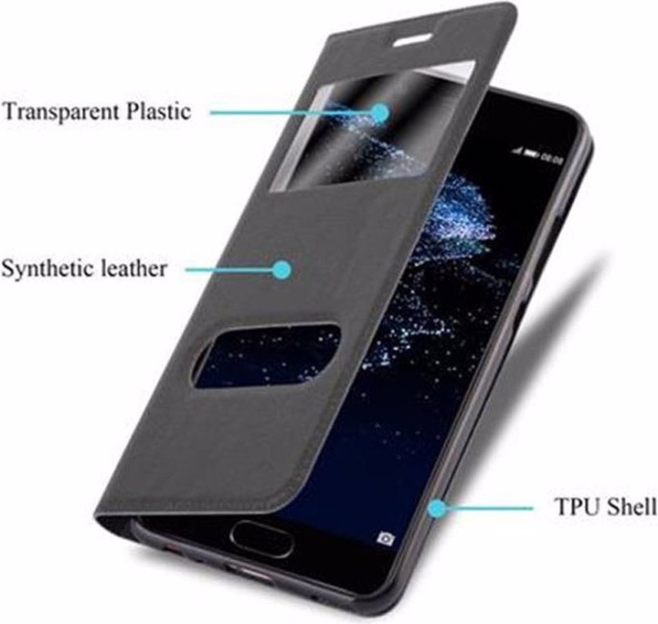 Produktbild Cadorabo Book mit View Doppelfenster Cover (Huawei P10)