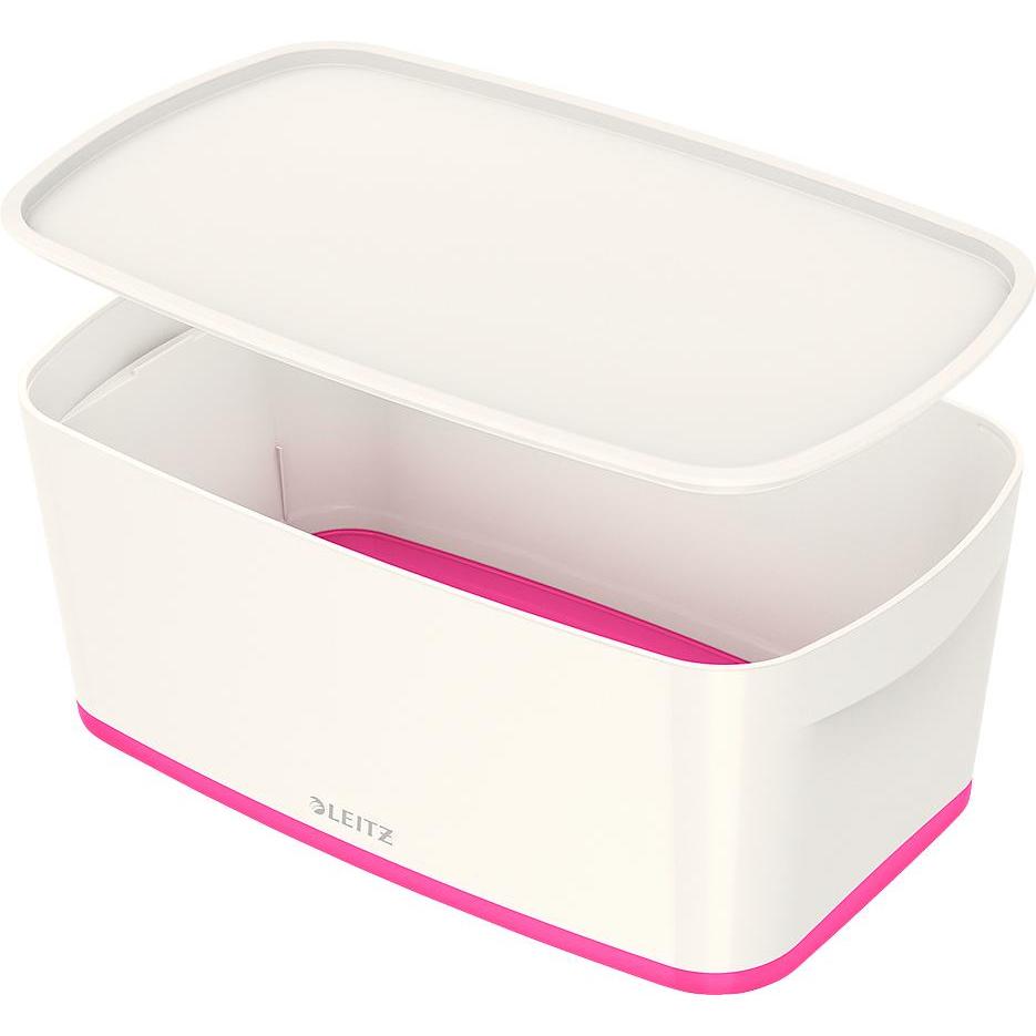 Leitz, Aufbewahrungsbox, MyBox klein mit Deckel pink (5 l)
