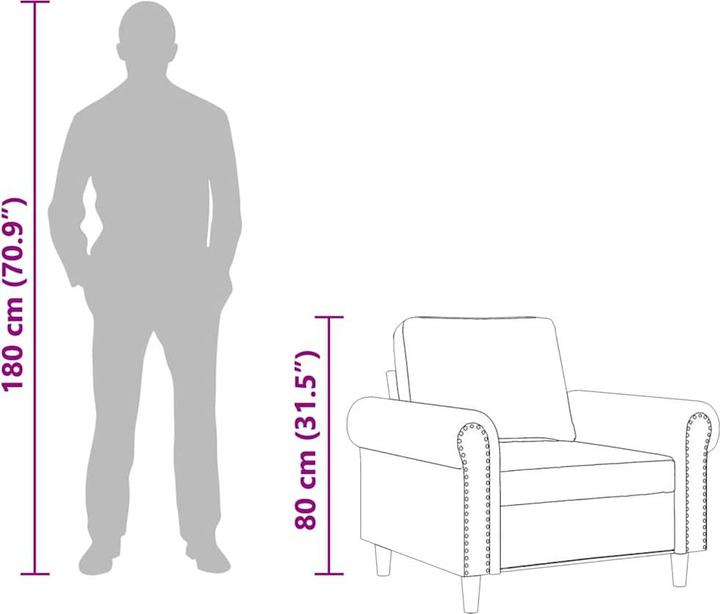 Produktbild vidaXL Sessel 60 cm Samt