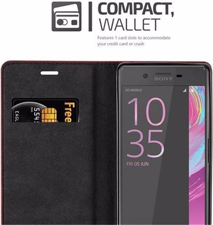 Actual product image Cadorabo Book Invisible Magnet Cover (Sony Xperia X)