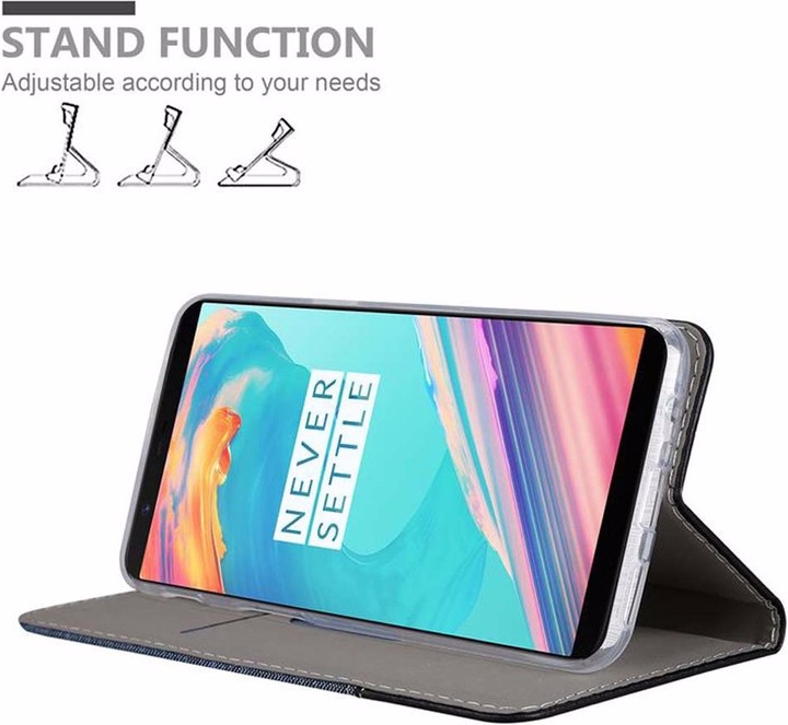 Actual product image Cadorabo Book Jeans Optics Cover (OnePlus 5T)