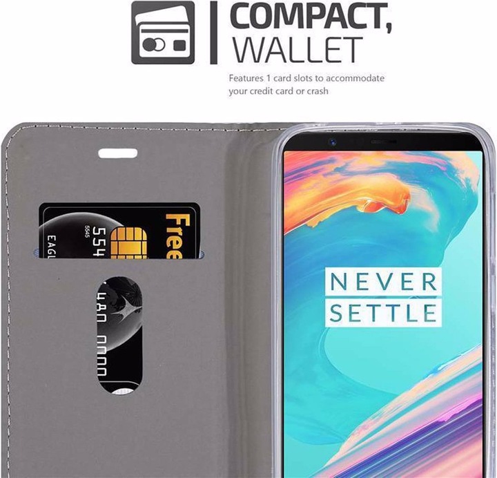 Actual product image Cadorabo Book Jeans Optics Cover (OnePlus 5T)