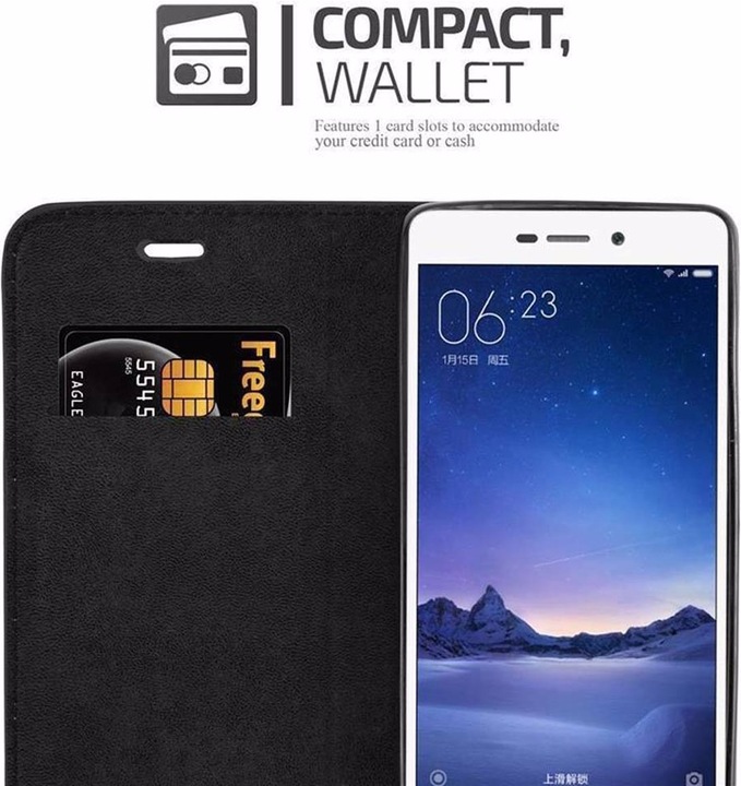 Actual product image Cadorabo Book Invisible Magnet Cover (Xiaomi Redmi 3s)