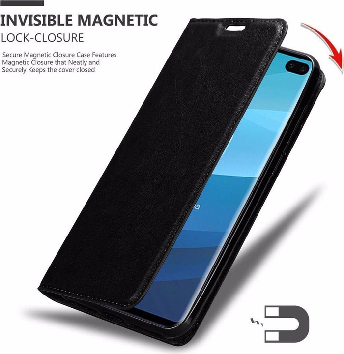 Actual product image Cadorabo Book Invisible Magnet Cover (Samsung Galaxy S10+)
