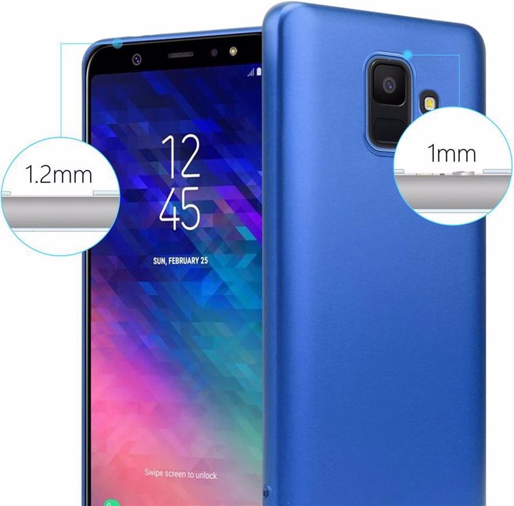 Actual product image Cadorabo TPU Matt Metallic Cover (Samsung Galaxy J6 (2018))