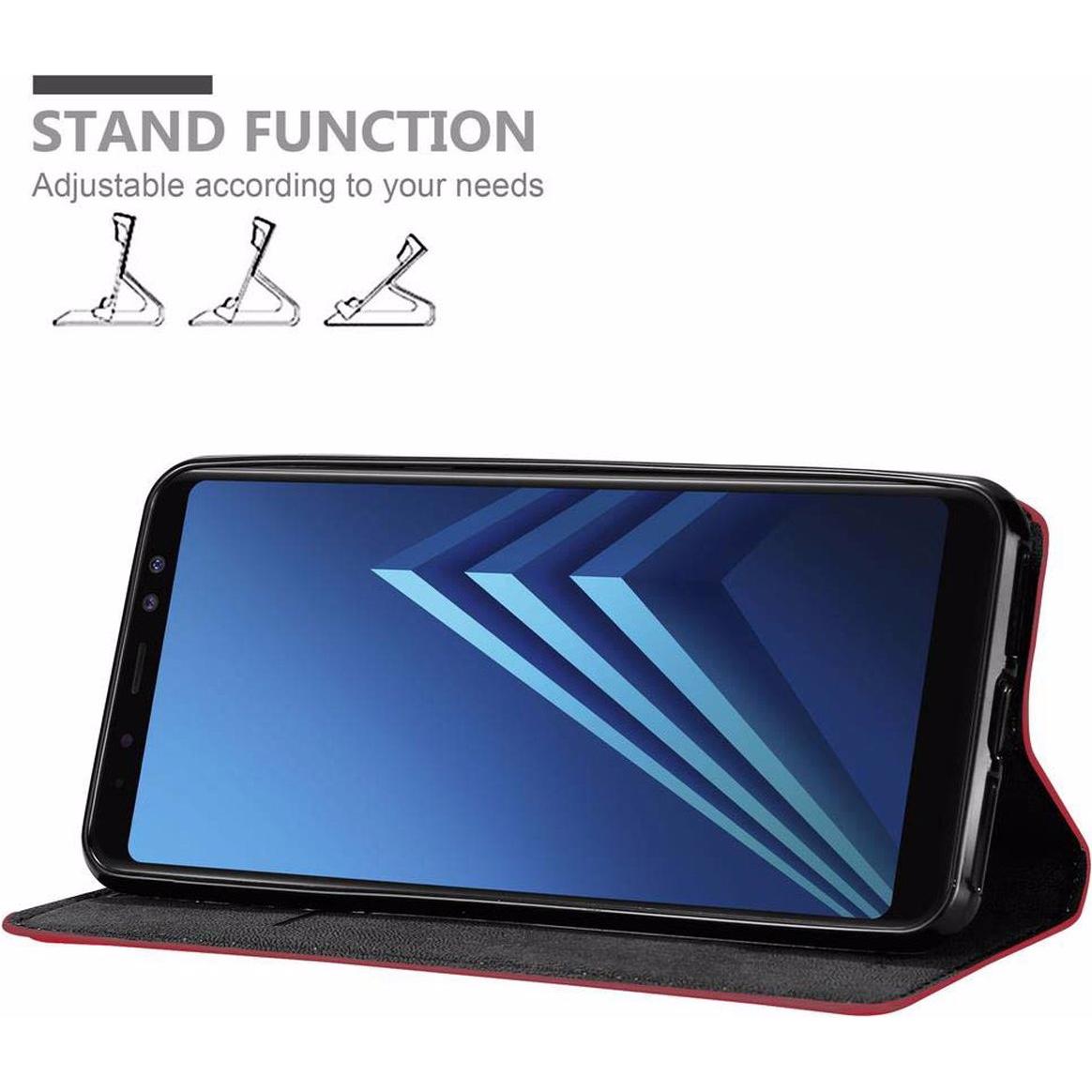 Thumbnail - Cadorabo Book Invisible Magnet Cover (Samsung Galaxy A6), Smartphone Hülle, Rot