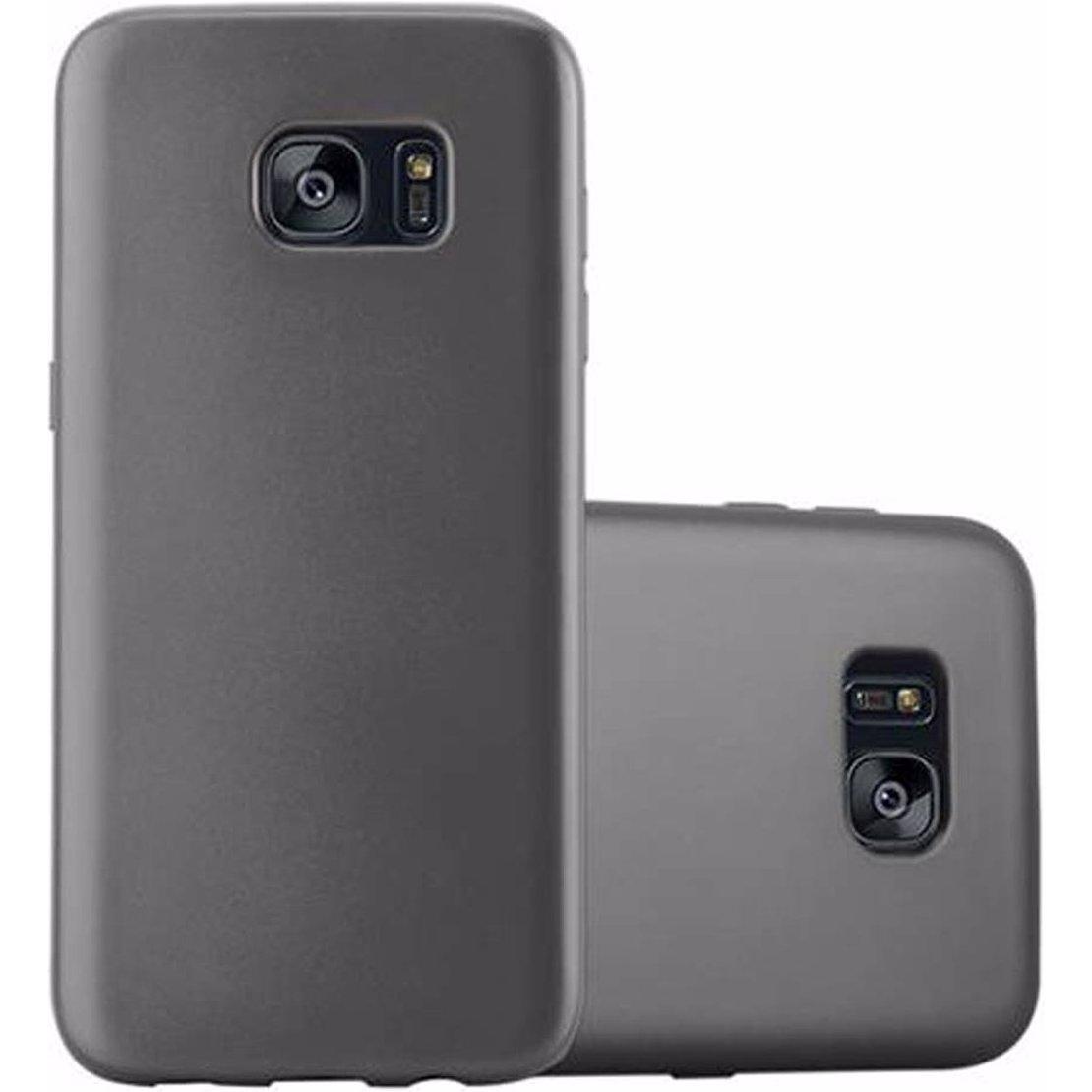 Thumbnail - Cadorabo TPU Matt Metallic Cover (Samsung Galaxy S7 Edge), Smartphone Hülle, Grau