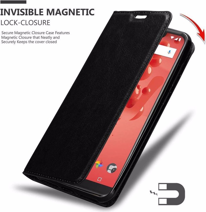 Actual product image Cadorabo Book Invisible Magnet Cover (Wiko View 2 Plus)