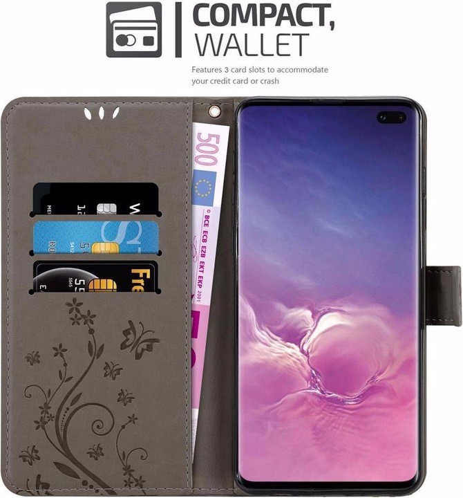 Produktbild Cadorabo Flower Book Cover (Samsung Galaxy S10+)