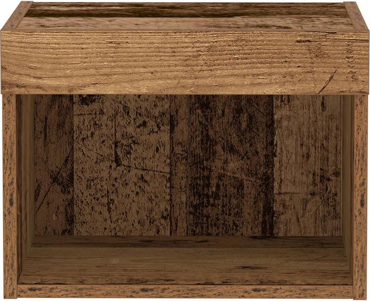Produktbild VidaXL Wandregale mit LED-Lichtern 2 Stück Altholz 40x30x30 cm (40 x 30 x 30 cm)