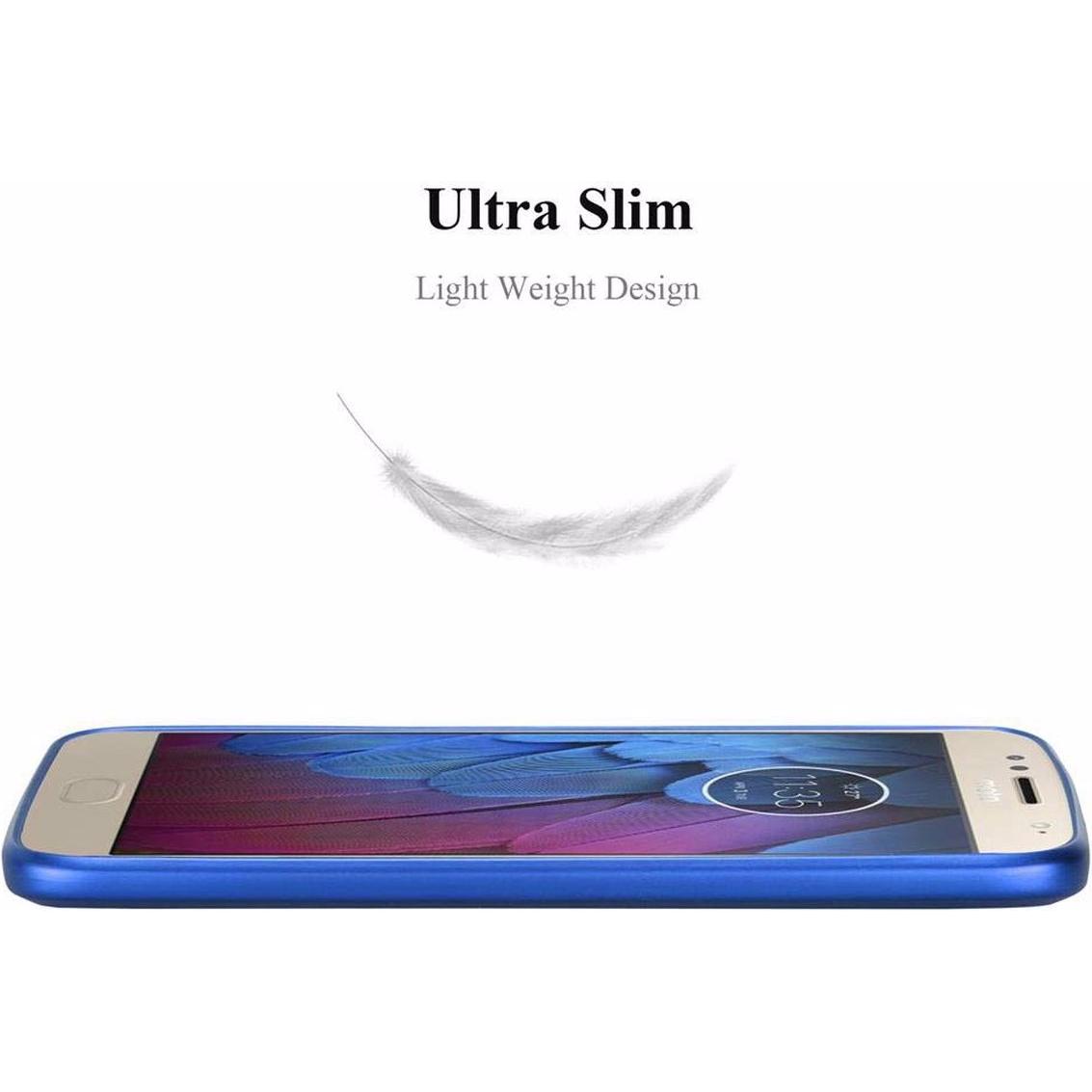 Thumbnail - Cadorabo TPU Matt Metallic Cover (Motorola Moto G5S), Smartphone Hülle, Blau