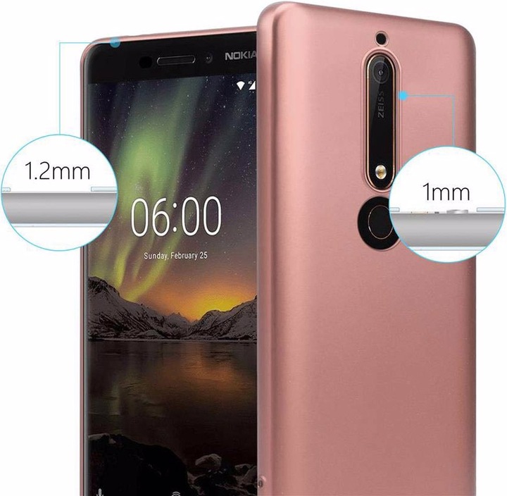 Produktbild Cadorabo TPU Matt Metallic Cover (Nokia 6.1)