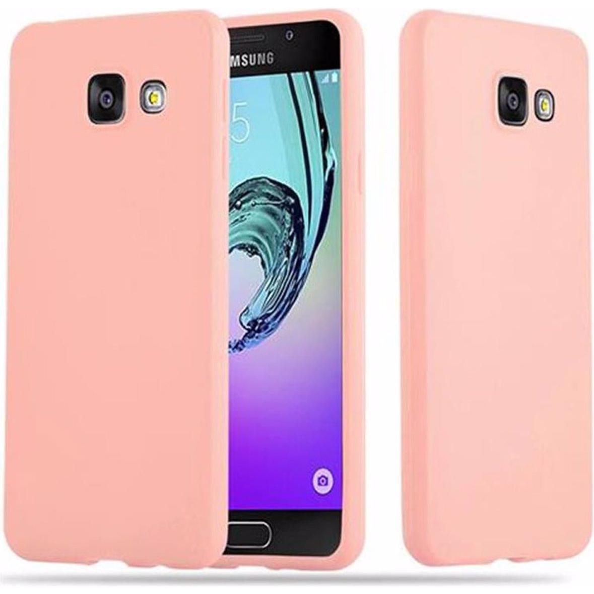 Cadorabo TPU Candy Cover (Samsung Galaxy A5 (2016)), Smartphone Hülle, Rosa