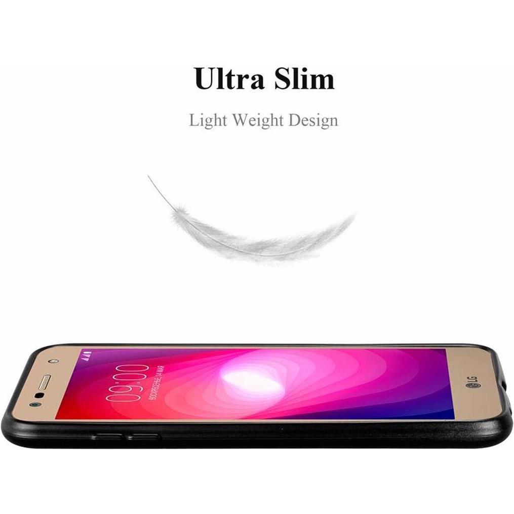 Thumbnail - Cadorabo TPU Matt Metallic Cover (LG X Power 2), Smartphone Hülle, Schwarz