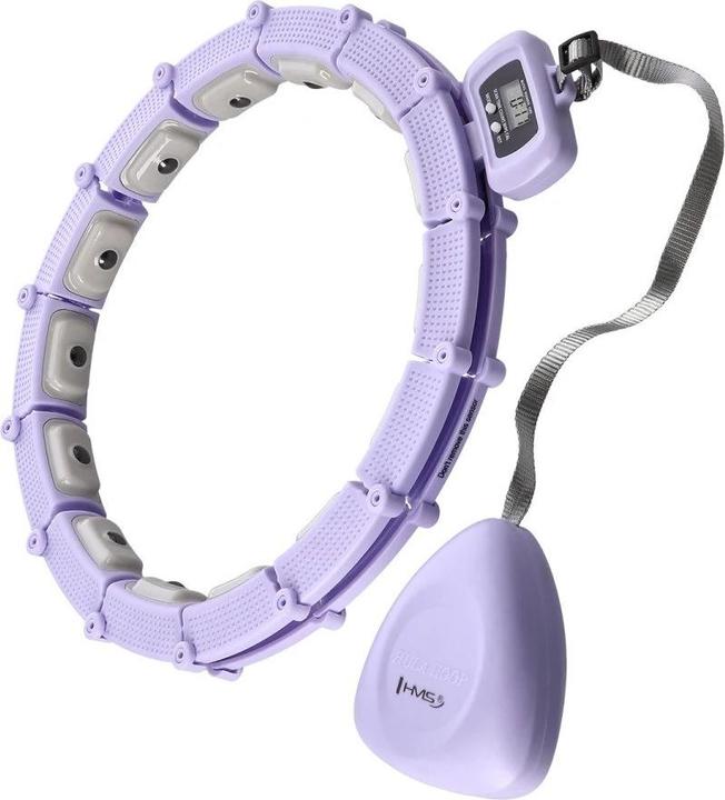 HMS Hhm14 Hula Hoop Violett Magnetisch Mit Gewicht + Zähler (43 cm, 400 g)