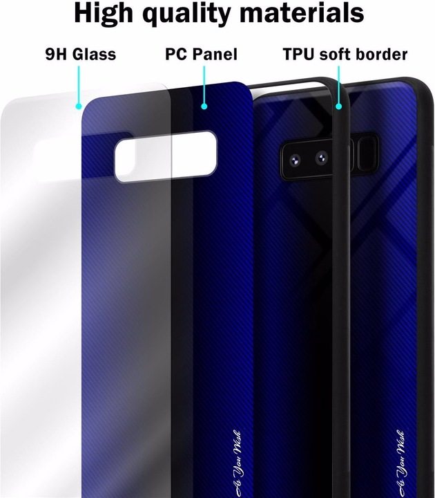 Productafbeelding Cadorabo TPU gestreepte glasplaat (Samsung Galaxy Note 8)