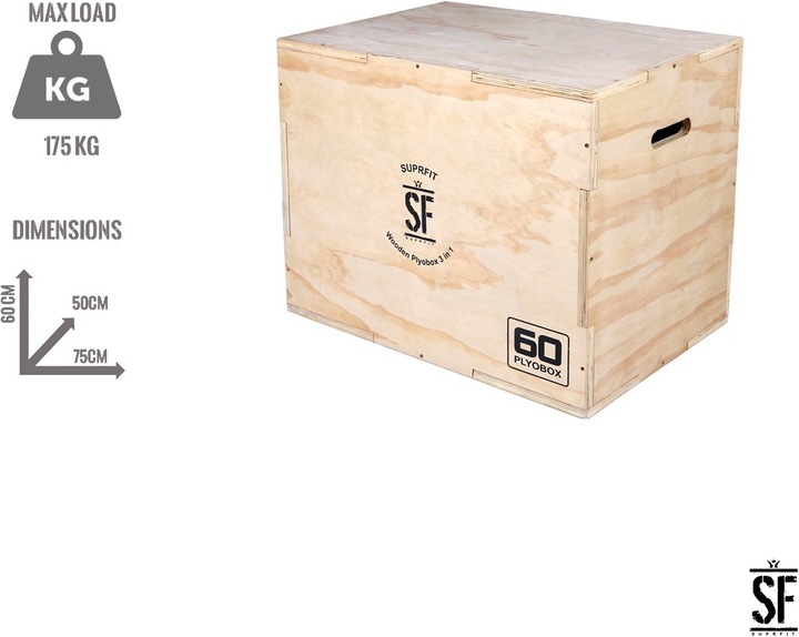 Image du produit Suprfit Baltrun Wooden Plyobox 3 en 1