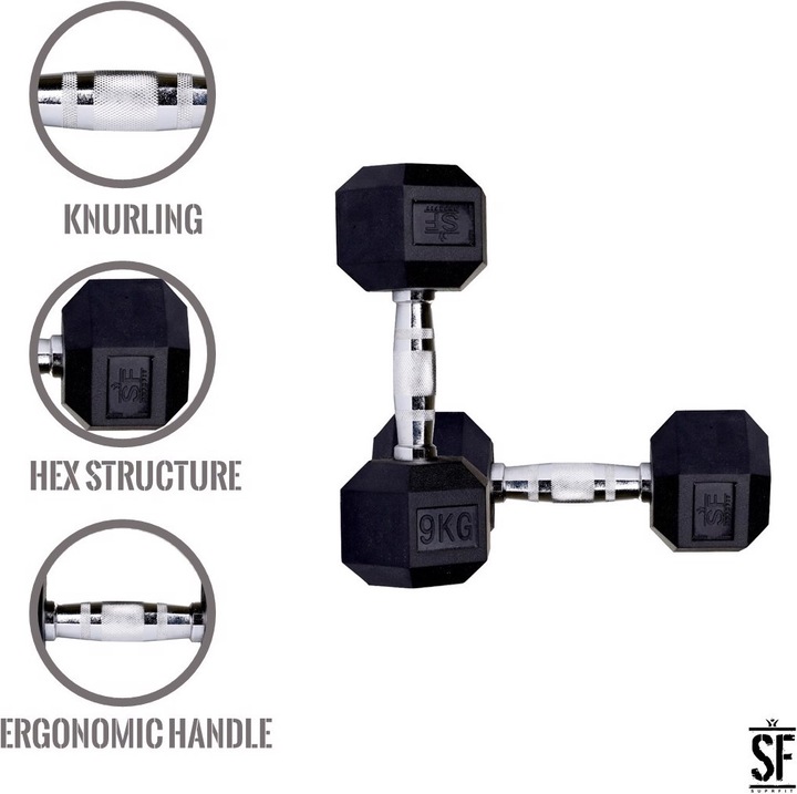 Image du produit Suprfit Haltères courts hexagonaux