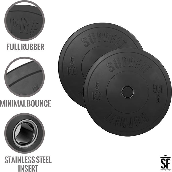 Actual product image Suprfit Econ Bumper Plates (1 x 20 kg)