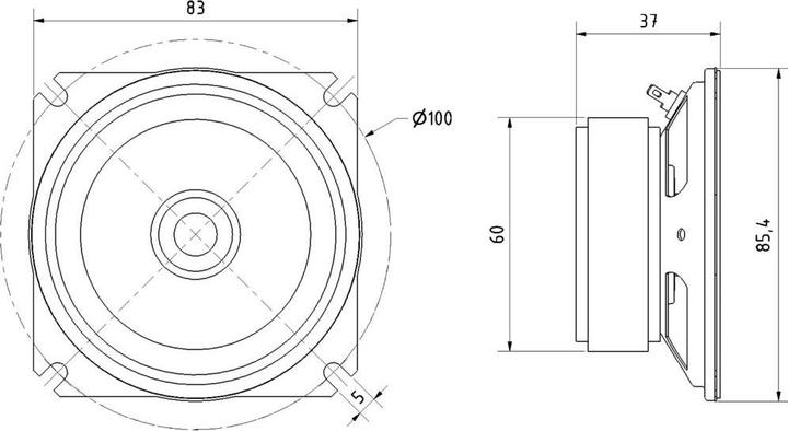 Actual product image Visaton Loudspeaker 8cm waterproof