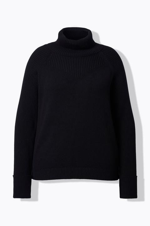 Produktbild Ulla Popken Pullover, etwas kürzer, Rollkragen, Raglan-Langarm (58)