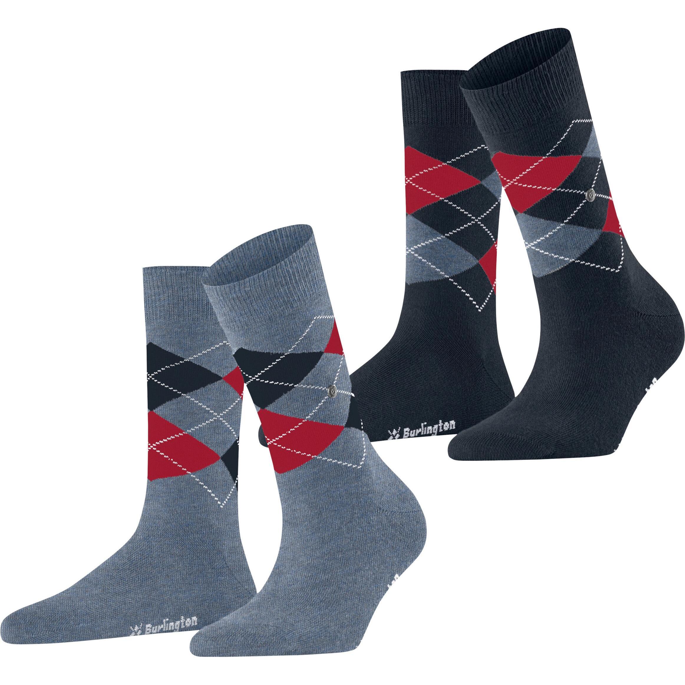 Burlington, Damen, Socken, Socken Casual Bequem sitzend, Mehrfarbig, (2er Pack, 36 - 41)