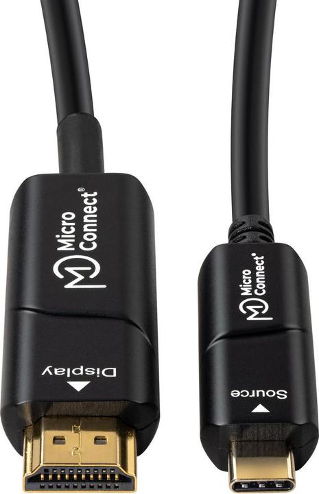 Actual product image MicroConnect USB3.1CHDMI10OP Video Cable Adapter 10 m USB Type-C HDMI Black (10 m, HDMI, 2.0)