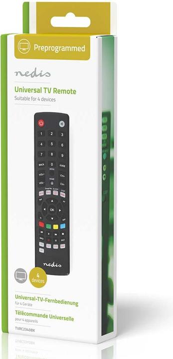 Actual product image Nedis Universal remote control | Pre-programmed | 4 devices | Amazon Prime / Disney + Button / Google (Universal remote control, Infrared)
