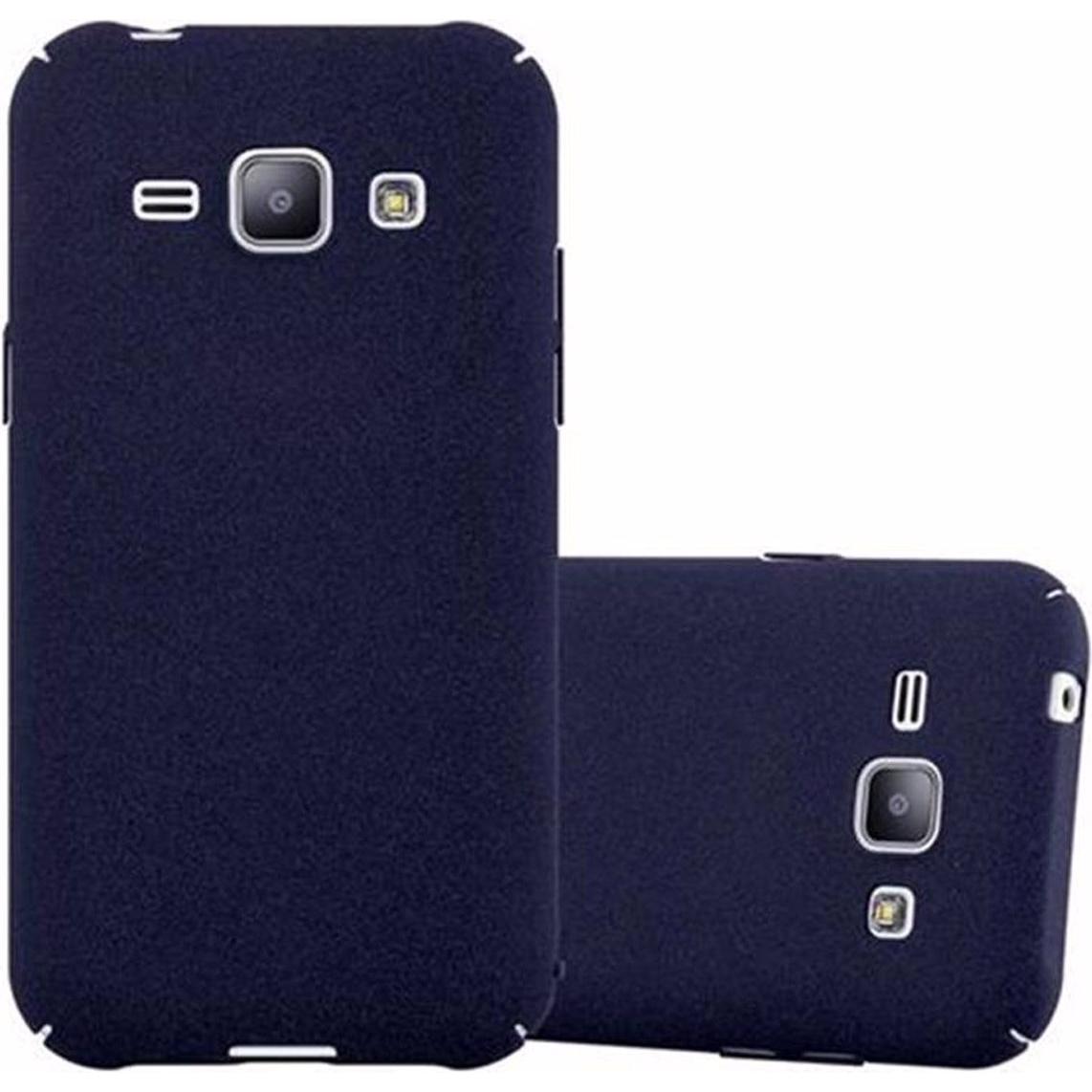Cadorabo Hard Cover Frosty Cover (Samsung Galaxy J1), Smartphone Hülle, Blau
