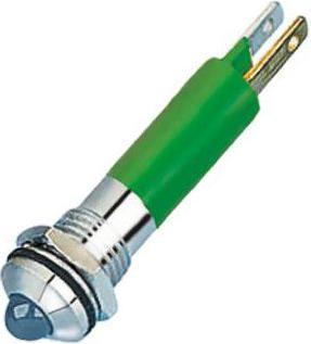 Produktbild RS PRO LED vorst 8mm chrom 24VAC/DC HC grün