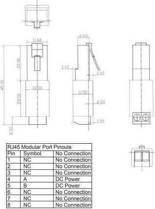 Actual product image Delock RJ45 plug to terminal block adapter 2 pin (Network cable plug)