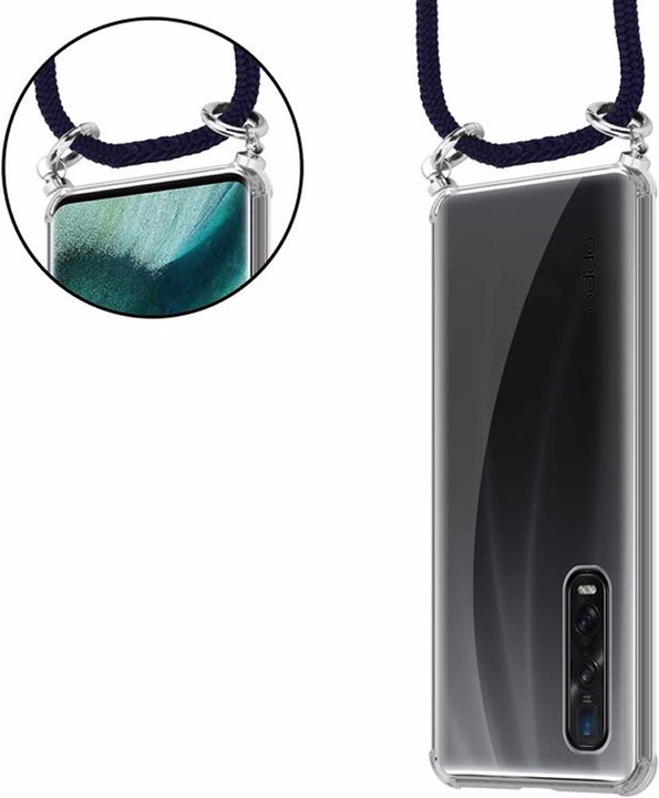 Produktbild Cadorabo TPU Handy Kette SILBER Cover