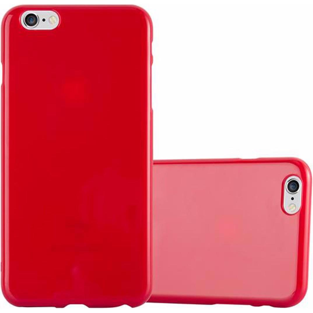 Cadorabo TPU Jelly Cover (Apple iPhone 6 Plus, Apple iPhone 6s Plus), Smartphone Hülle, Rot