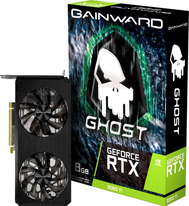 Actual product image Gainward Graphics card GeForce RTX 3060 Ti Ghost 8 GB (8 GB)