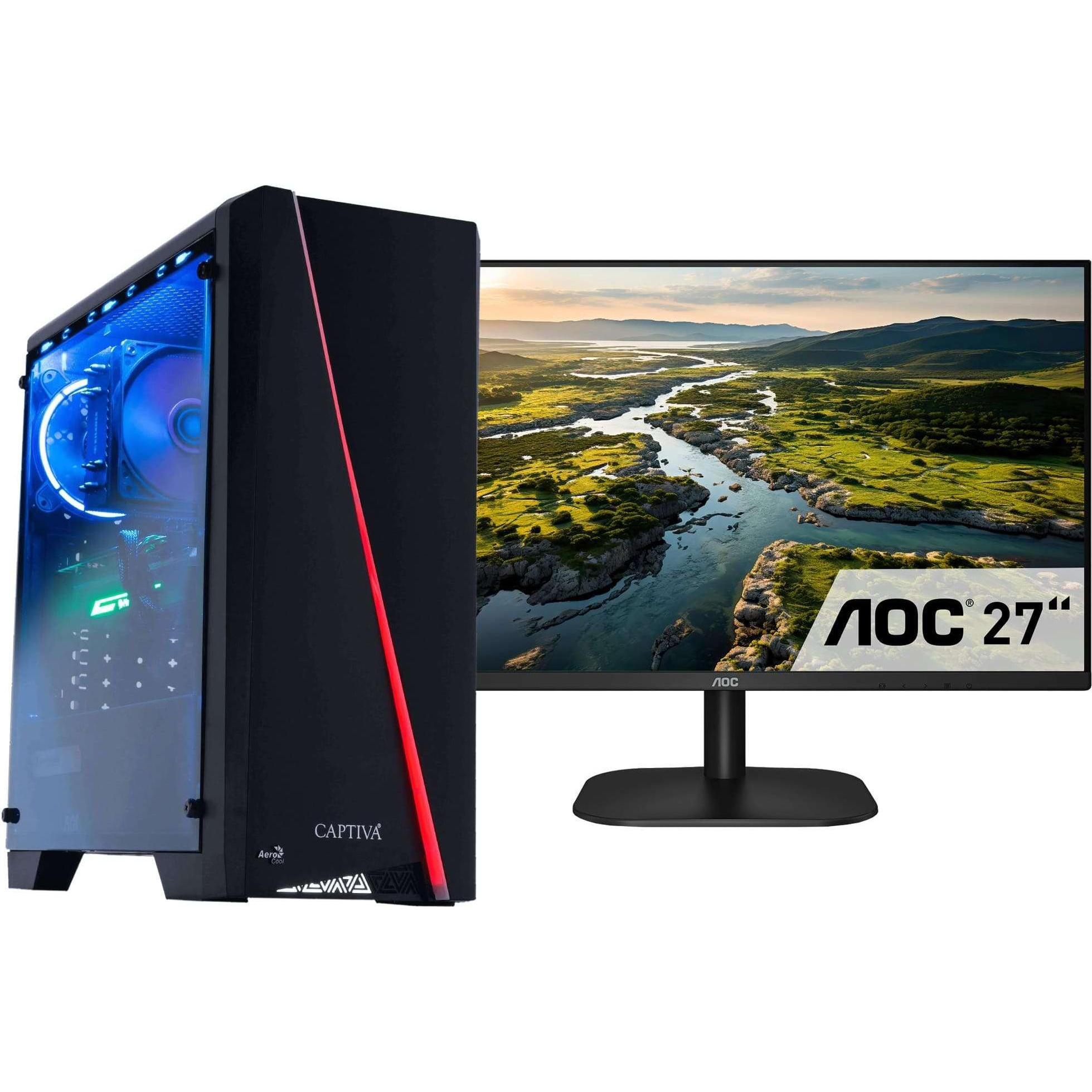 Captiva PC Power Starter R85-869 TFT Bundle (Ryzen 5 5600G/SSD 500GB/32GB/WLAN/Windows 11 Home 64-bit) (AMD Ryzen 5 5600...