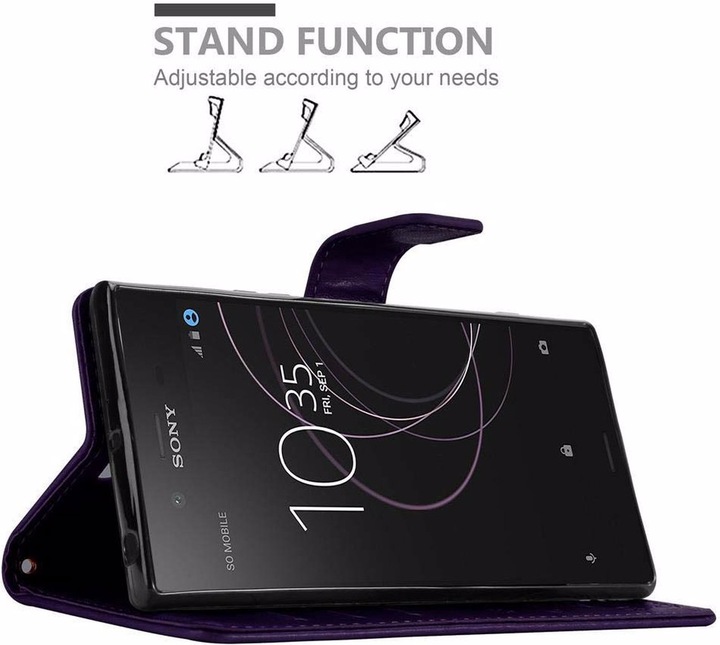 Actual product image Cadorabo Flower Book Cover (Sony Xperia XZ1)