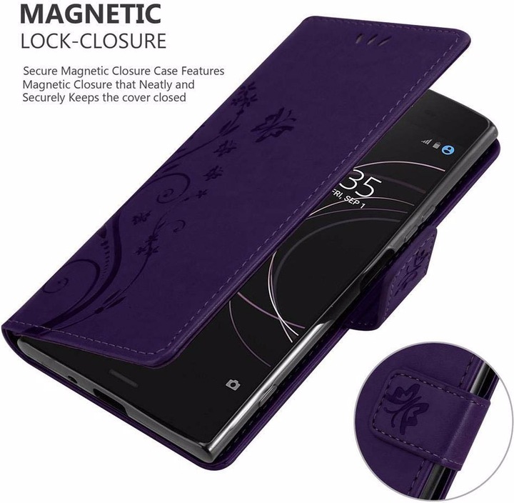 Actual product image Cadorabo Flower Book Cover (Sony Xperia XZ1)