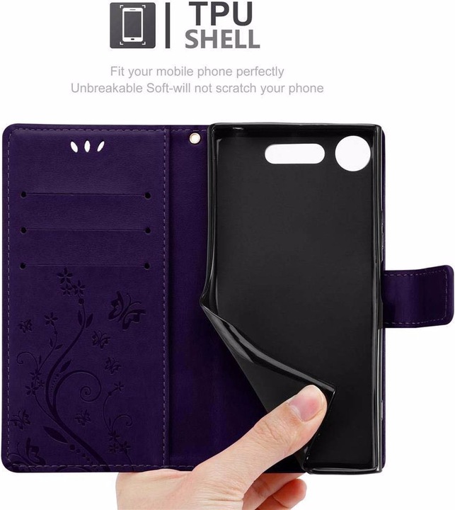 Actual product image Cadorabo Flower Book Cover (Sony Xperia XZ1)