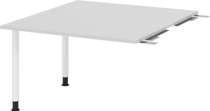 Produktbild Hammerbacher Verbindungsplatte höhenverstellbar KT12C lichtgrau, weiss rechteckig 120,0 x 130,0 x 72