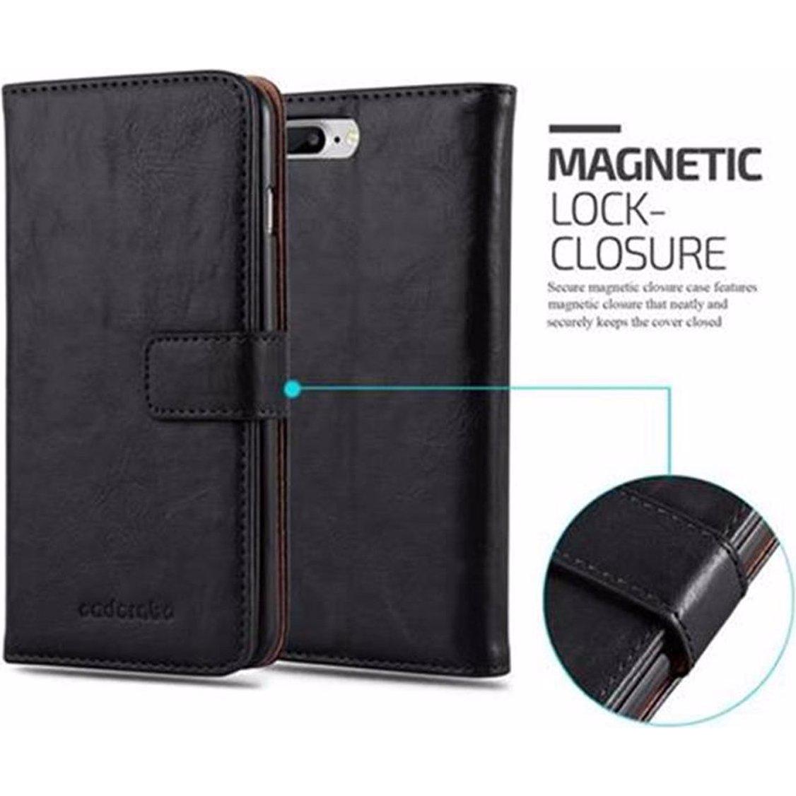 Thumbnail - Cadorabo Book Luxury Cover (Apple iPhone 8 Plus), Smartphone Hülle, Schwarz