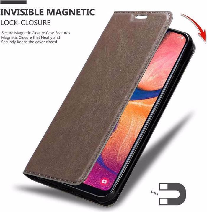 Actual product image Cadorabo Book Invisible Magnet Cover (Samsung Galaxy A10e)