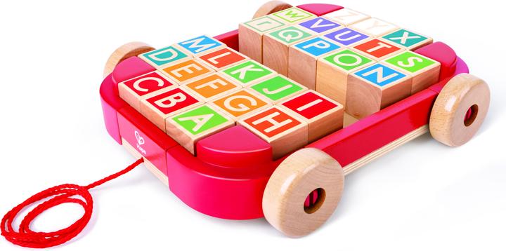 Immagine prodotto Hape Blocchi di lettere nel carrello estraibile