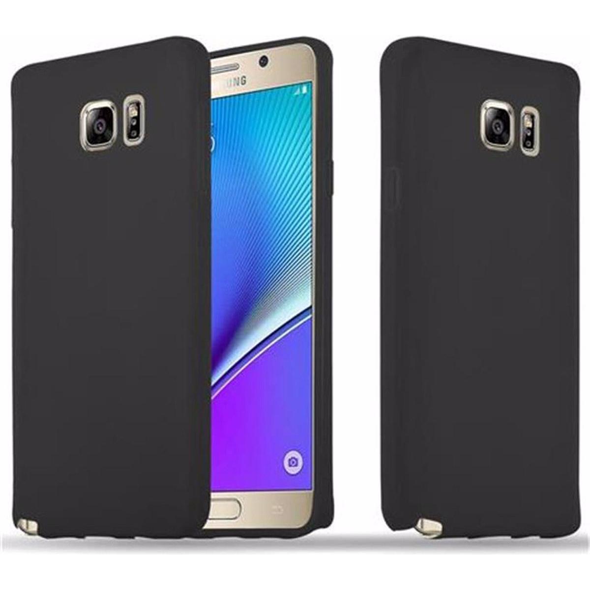 Cadorabo TPU Candy Cover (Samsung Galaxy Note 5), Smartphone Hülle, Schwarz